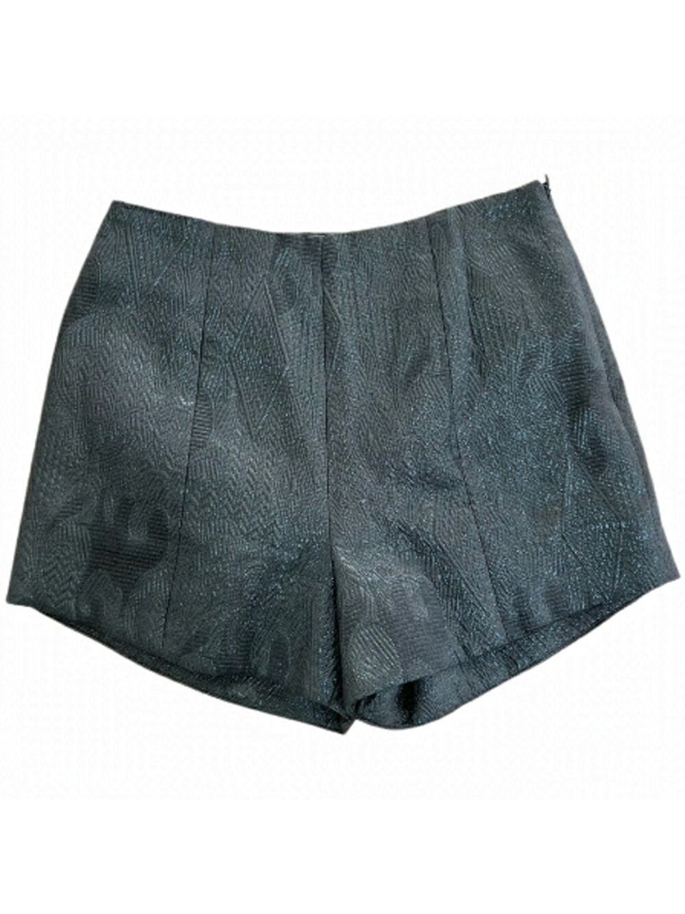 Darling Black Metallic Jacquard Shorts - Size XS